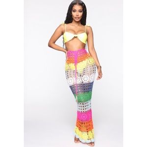 Fashion Nova’ Bahama Baby Crochet Skirt